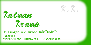 kalman kramp business card